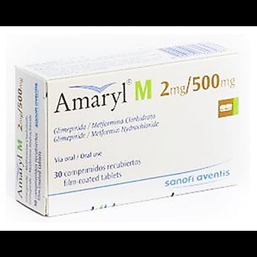 Amaryl m 2mg - 500 mg 30 tab 3 str