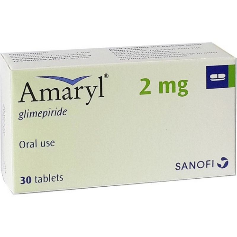 Amaryl 2mg 30 tab 3 streps