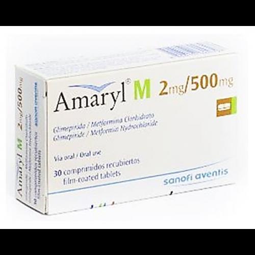 Amaryl  m 2mg - 500 mg 30 tab 3 str