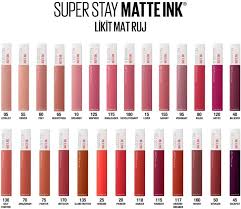 MAYBELINE SUPER STAY MATTE INK 10-125-130-135-15-165-170-175-180-20-65-70