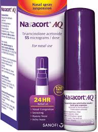 NASACORT AQ 55 MCG NASAL SPRAY 120 DOSES