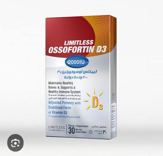 Limitless ossofortin D3.2000IU tabs